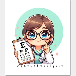 Cute Ophthalmologist girl ,brafdesign Posters and Art